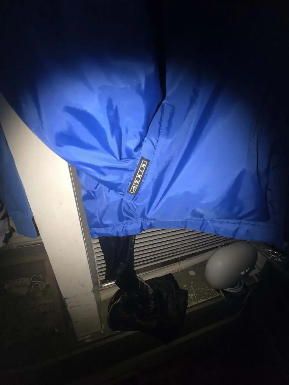 Nike Reversible Blue Puffer Winter Jacket Coat Hooded Full Zip